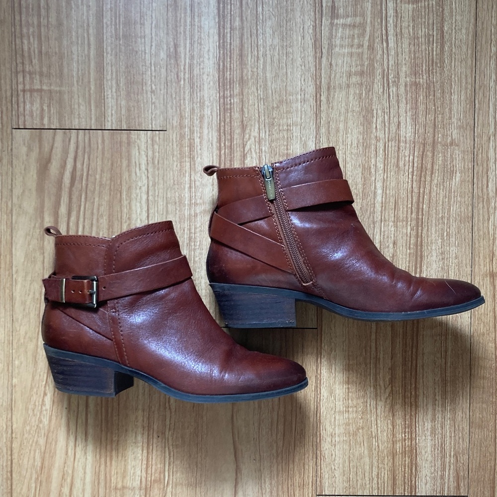 Vince Camino Brown Leather Ankle Boots